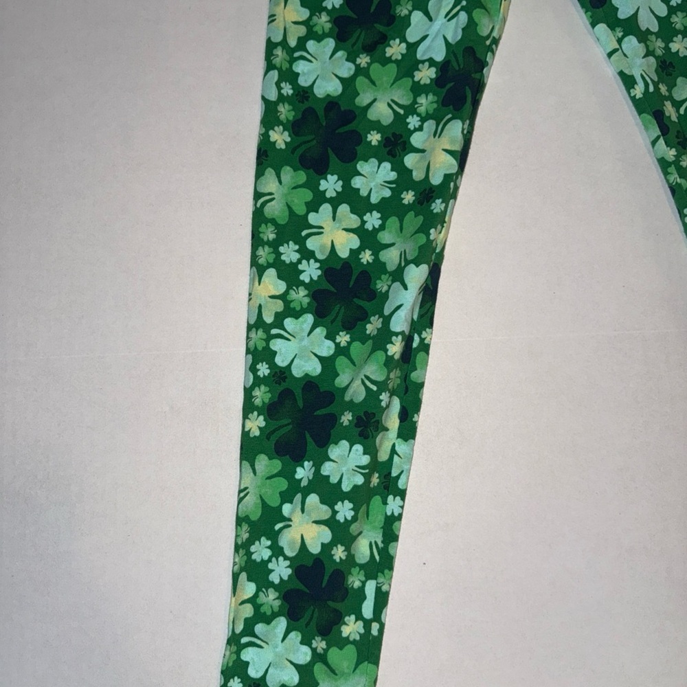 No Boundaries Women’s St Patricks Shamrock High Rise Ankle Leggings New S (4-6) - Picture 2 of 11
